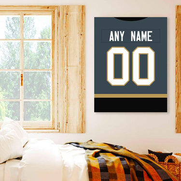 Vegas Jersey Custom Canvas Print Wall Art for Boy Girl Men Women Hockey Personalized Canvas Art